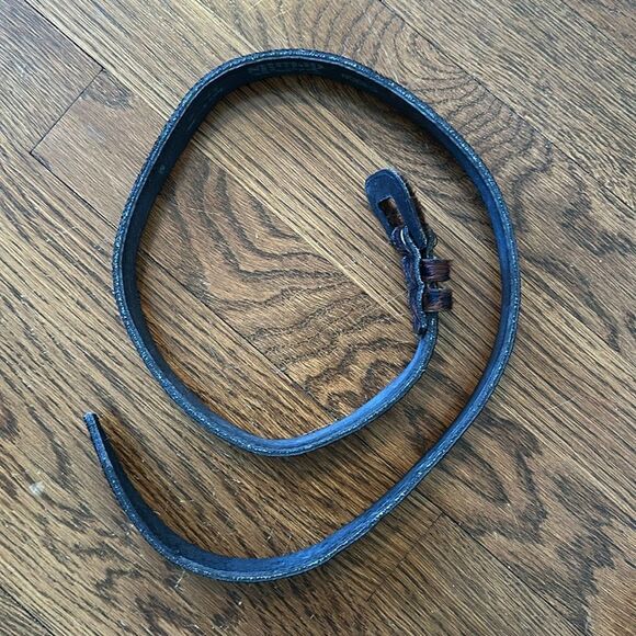 Vintage 80s Details brown & black animal print faux fur‎ belt main image 7
